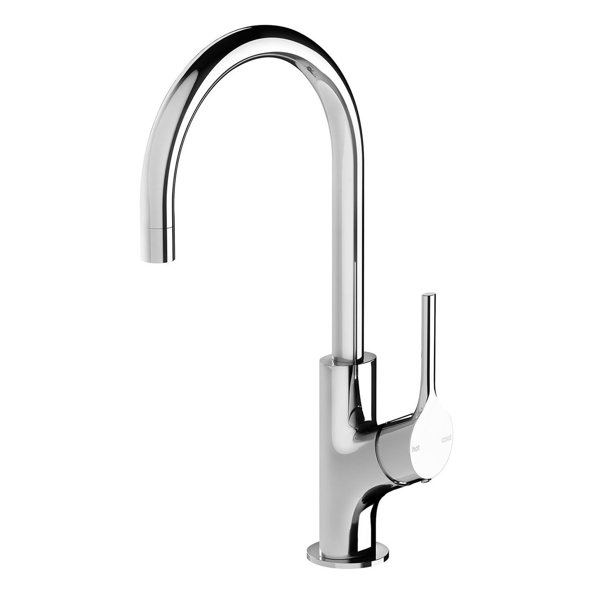 Vivid Slimline Oval Sink Mixer 160mm Gooseneck - Chrome
