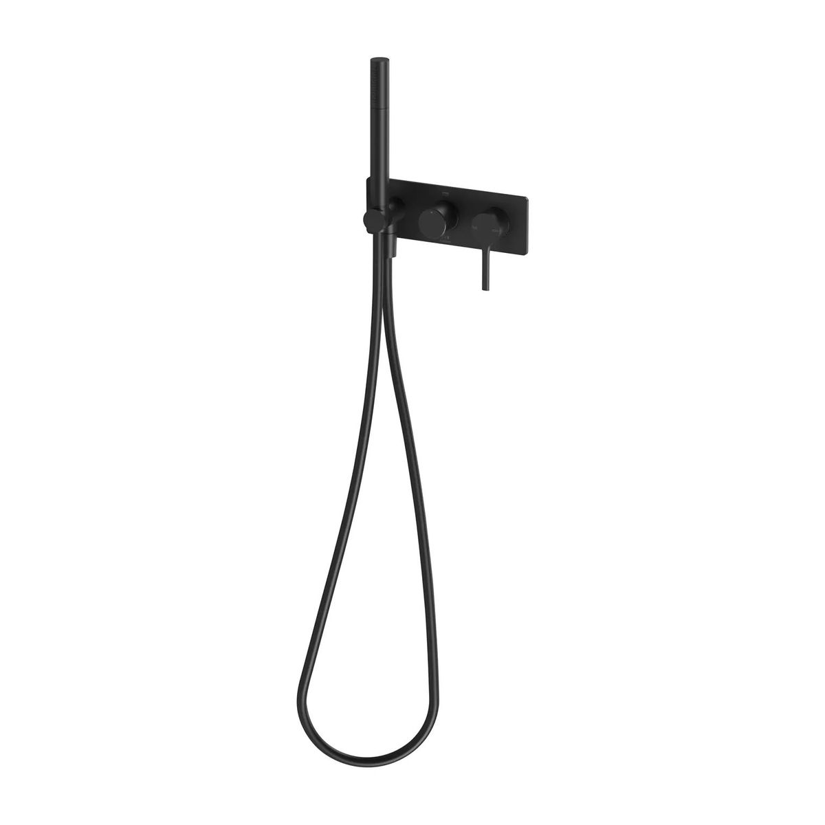 Vivid Slimline Oval Wall Shower System, Matte Black