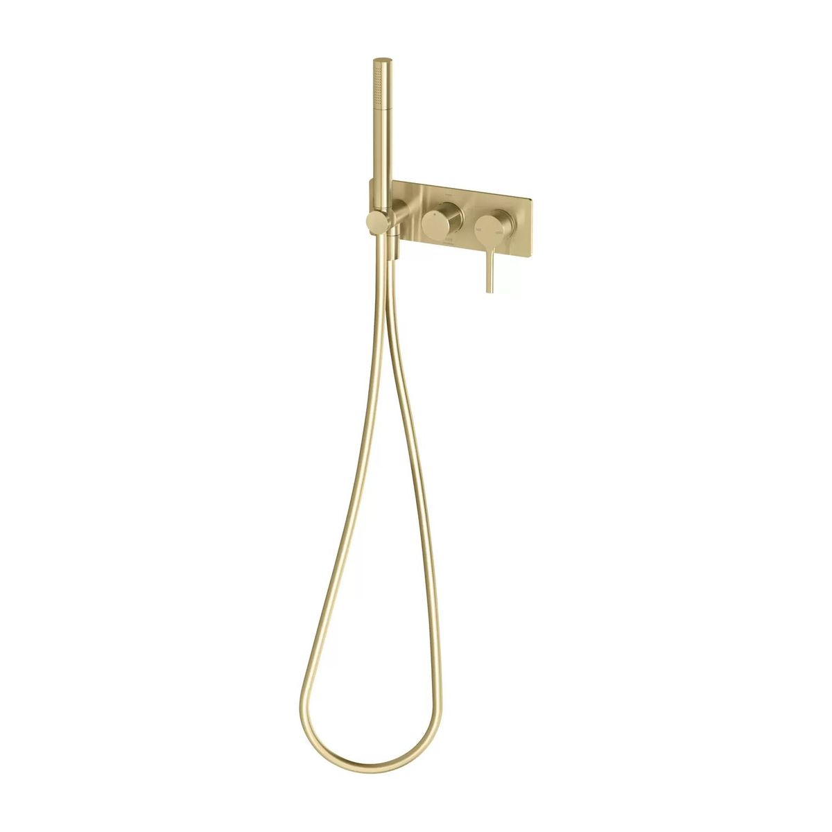 Vivid Slimline Oval Wall Shower System, Brushed Gold