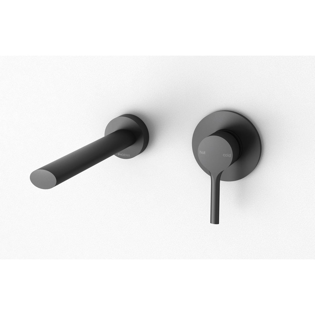 Vivid Slimline Oval Wall Basin Outlet 180mm - Matte Black