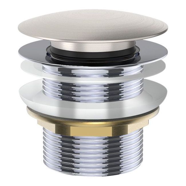 Pull-Out/Pop-Up 40mm Bath Waste, No Overflow Brushed Nickel