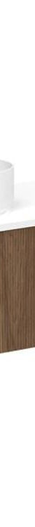 Waverley 1500mm Prime Oak Woodmatt Wall Hung Cabinet, Left Offset Bowl