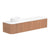 Waverley 1800mm Tasmanian Oak Woodmatt Wall Hung Cabinet, Left Offset Bowl