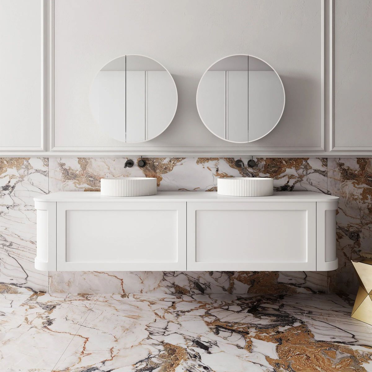 Westminster 1800mm Wall Hung Vanity in Matte White
