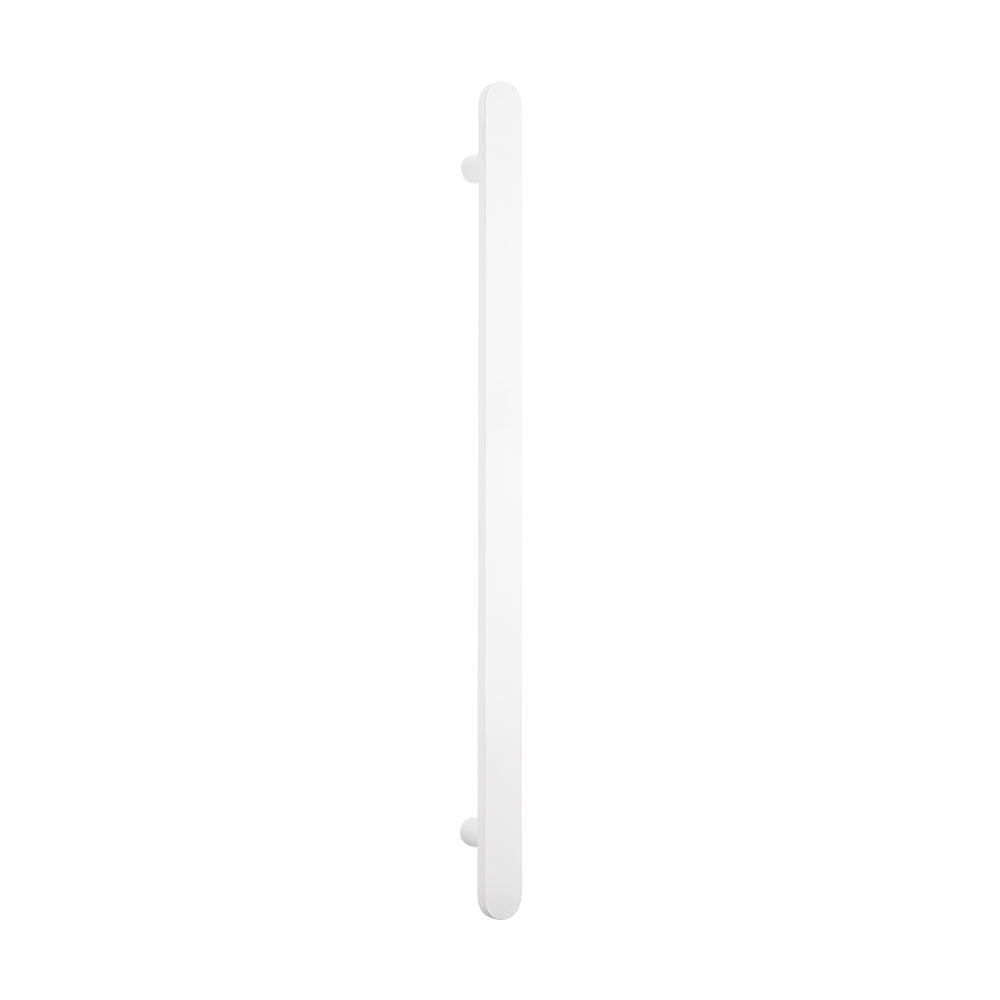 Radiant Heated Vertical Flat Bar Towel Rail 50 x 930mm - Matte White