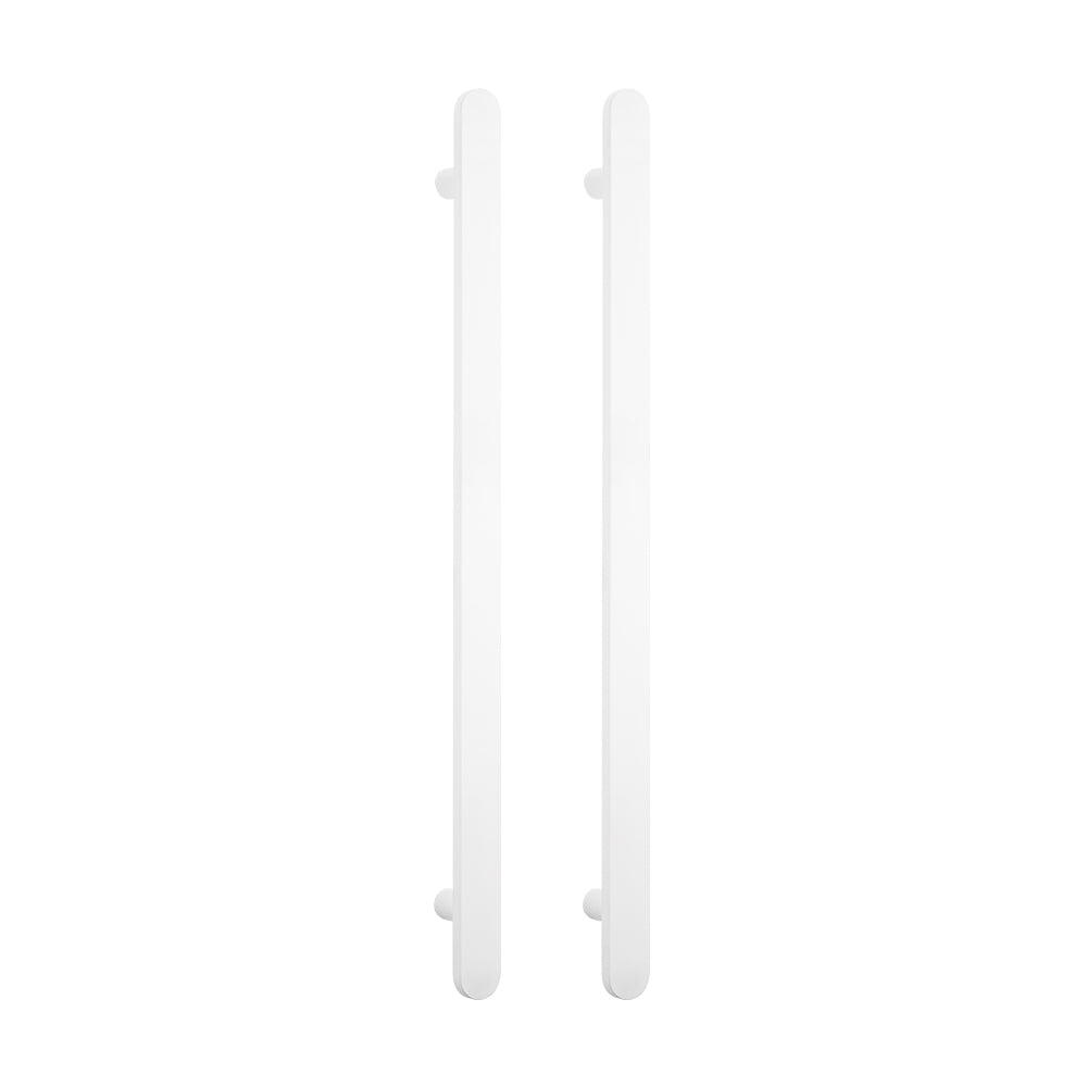 Radiant Heated Vertical Flat Bar Towel Rail 50 x 930mm - Matte White