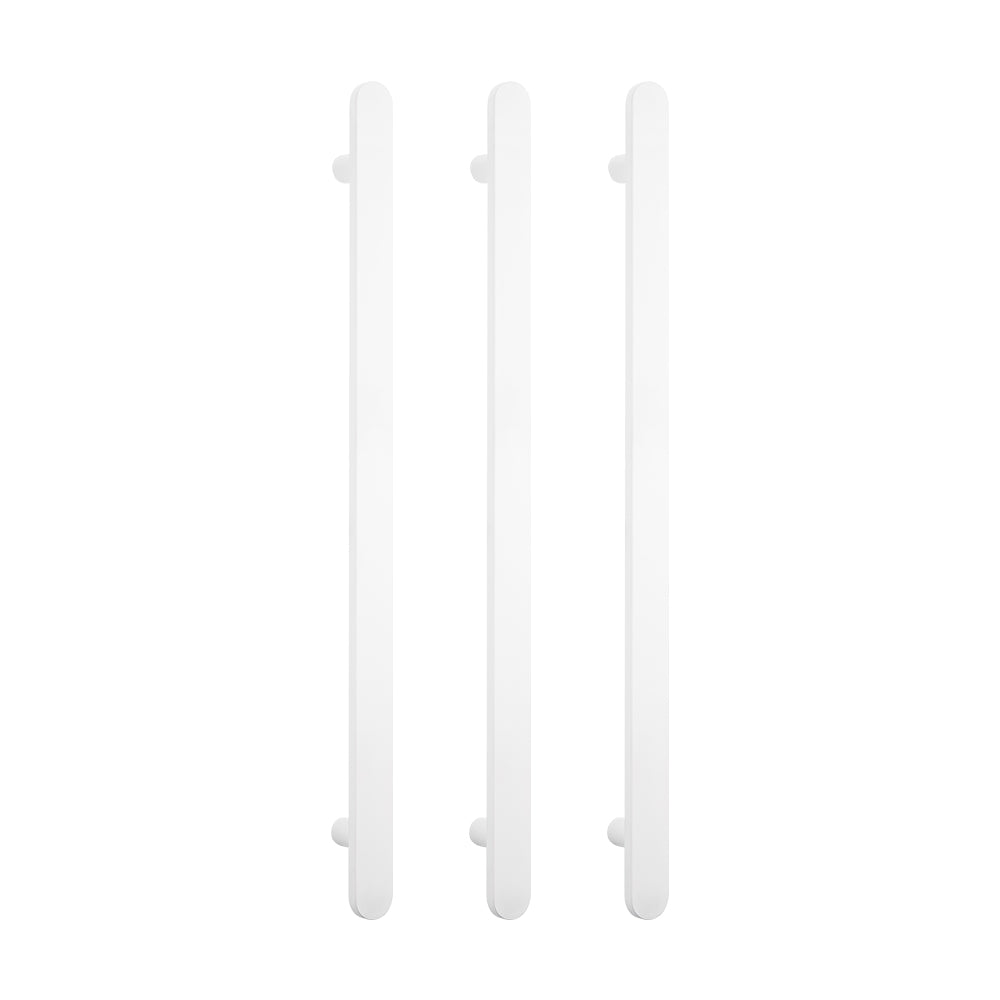 Radiant Heated Vertical Flat Bar Towel Rail 50 x 930mm - Matte White