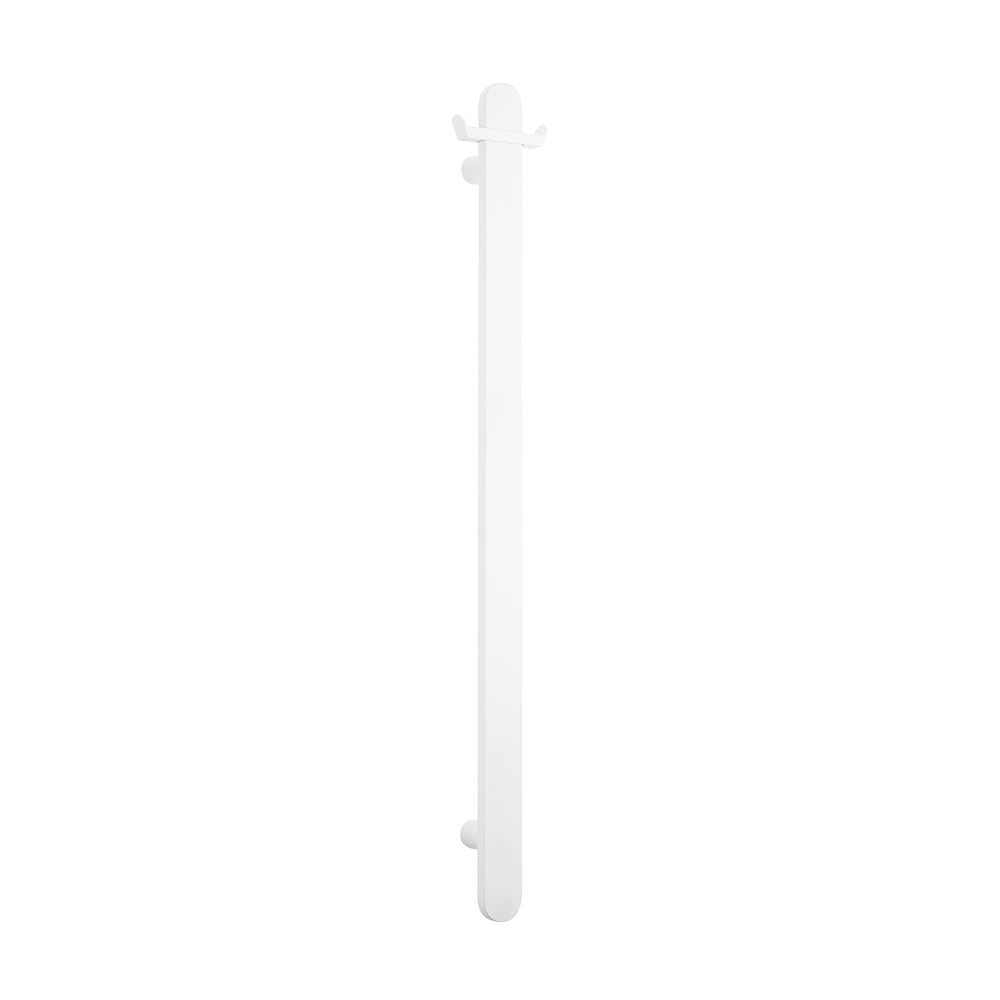 Radiant Heated Vertical Flat Bar Towel Rail 50 x 930mm - Matte White