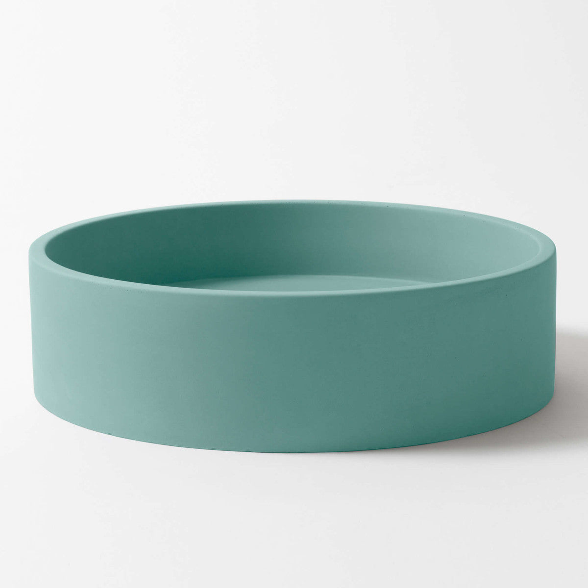 Wirli Cylinder Concrete Vessel Basin - Aqua