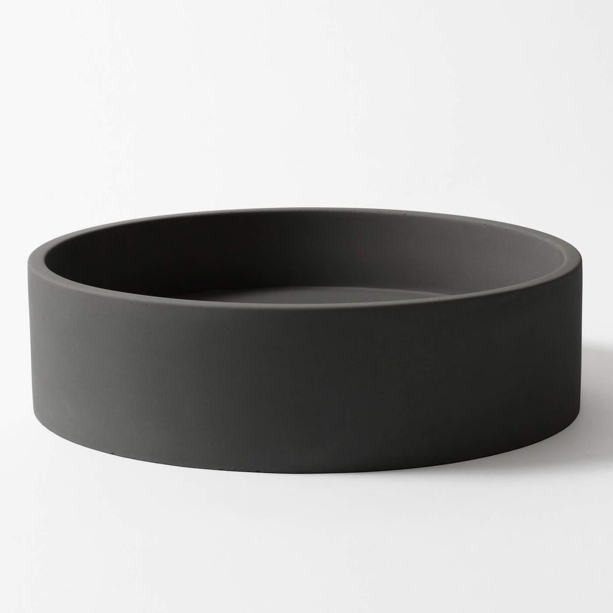 Wirli Cylinder Concrete Wall Mount Basin - Dark Grey