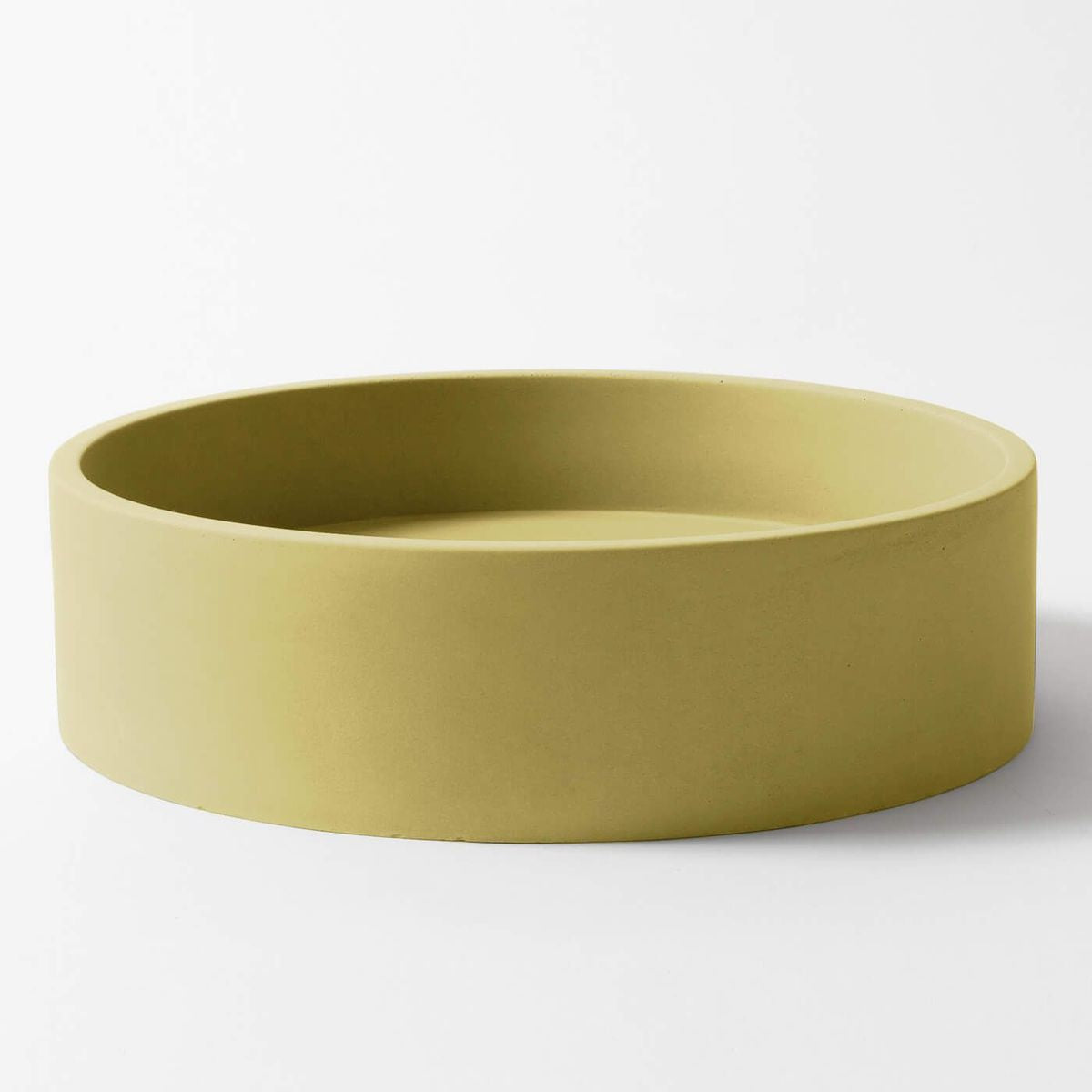 Wirli Cylinder Concrete Vessel Basin - Lemon