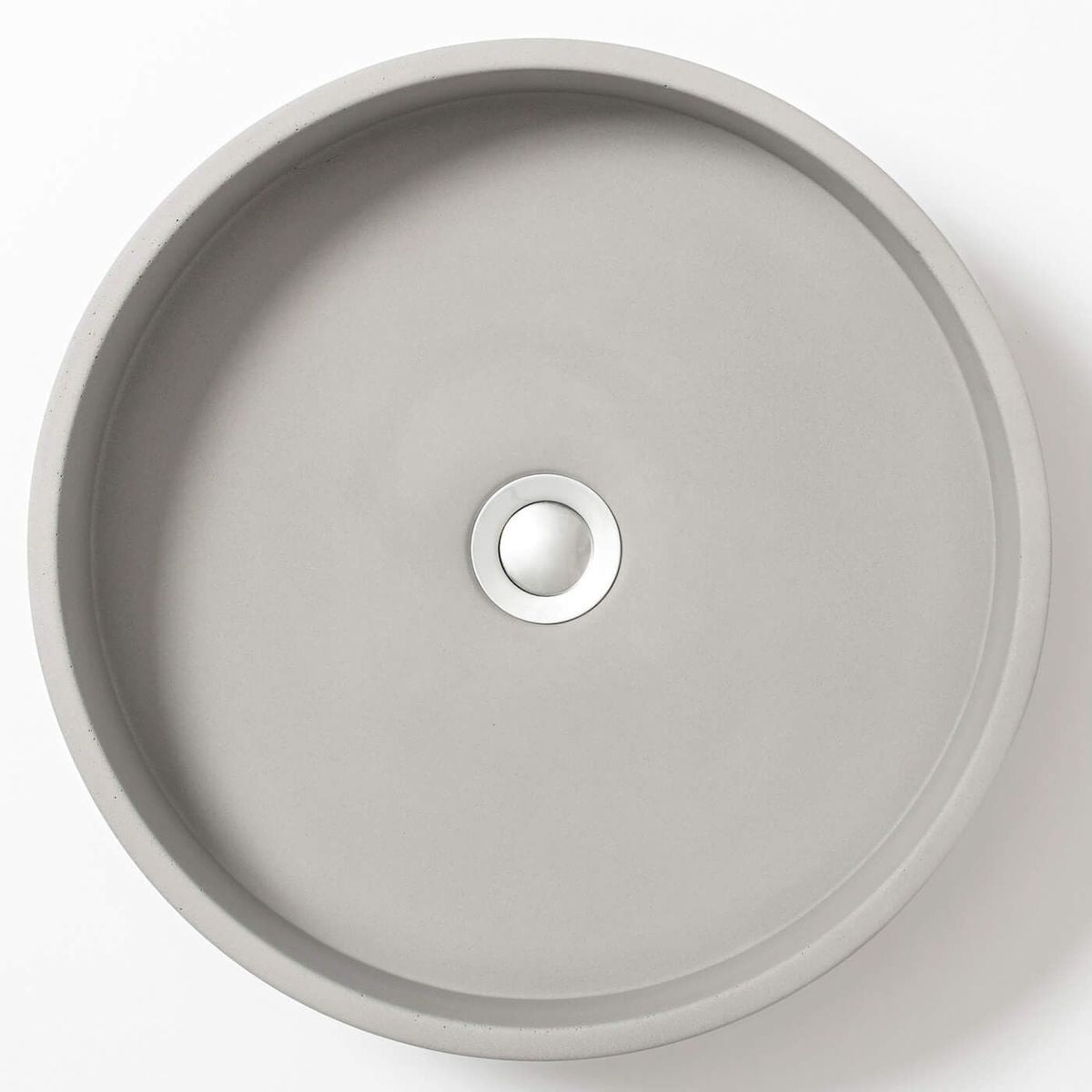 Wirli Cylinder Concrete Vessel Basin - Light Grey