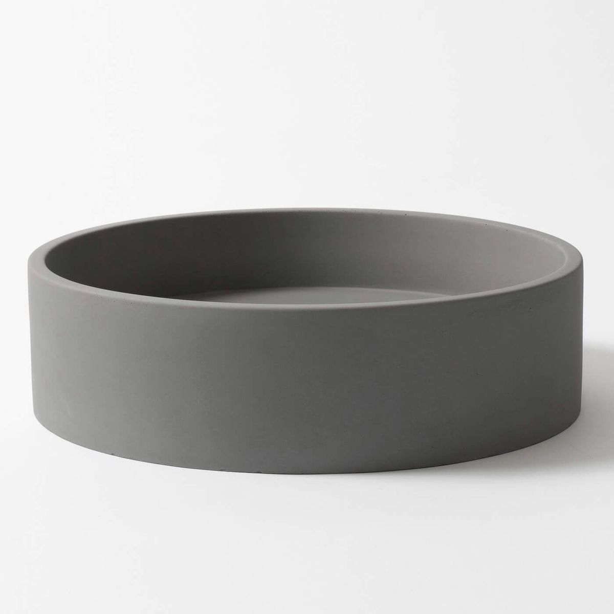 Wirli Cylinder Concrete Wall Mount Basin - Mid Grey