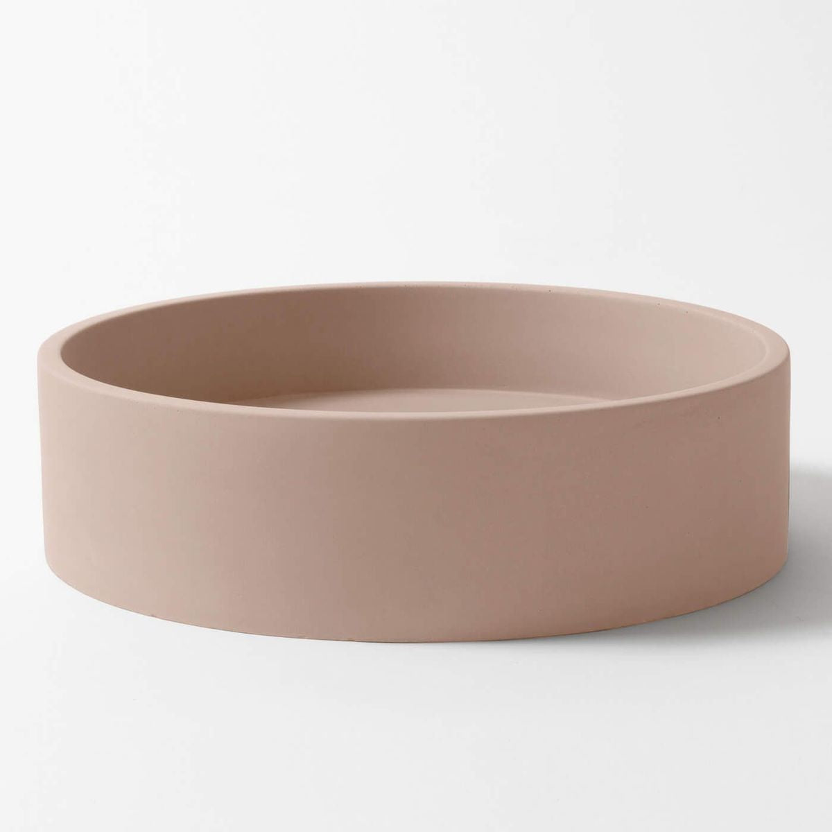 Wirli Cylinder Concrete Vessel Basin - Quartz