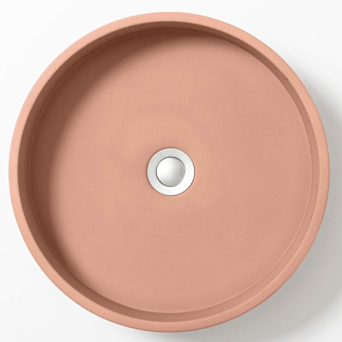 Wirli Cylinder Concrete Vessel Basin - Rose
