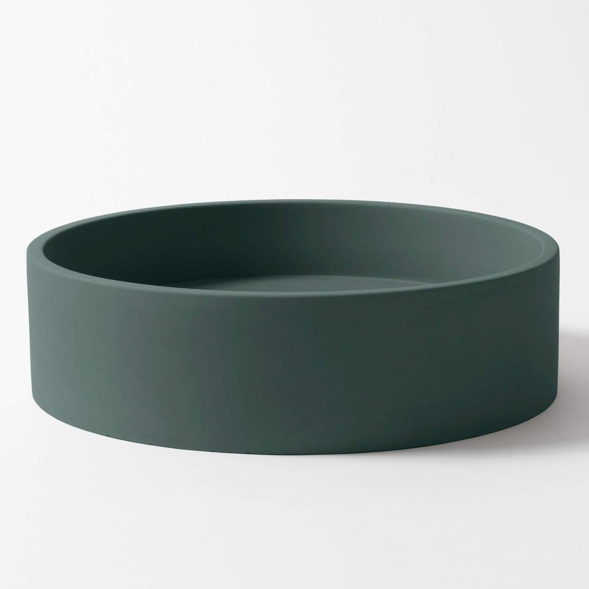 Wirli Cylinder Concrete Vessel Basin - Teal