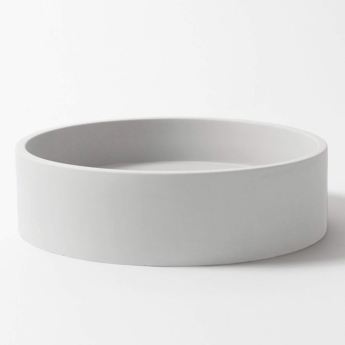 Wirli Cylinder Concrete Wall Mount Basin - White
