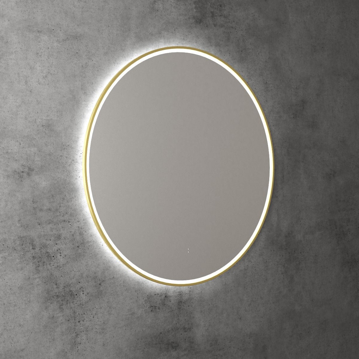 Windsor Round LED Mirror 903x903x36mm - Brushed Gold