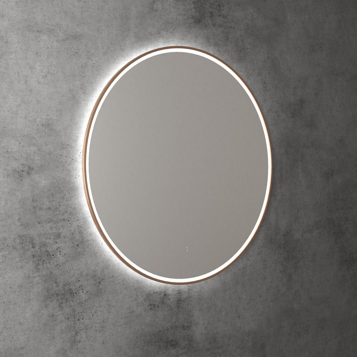 Windsor Round LED Mirror 903x903x36mm - Brushed Nickel