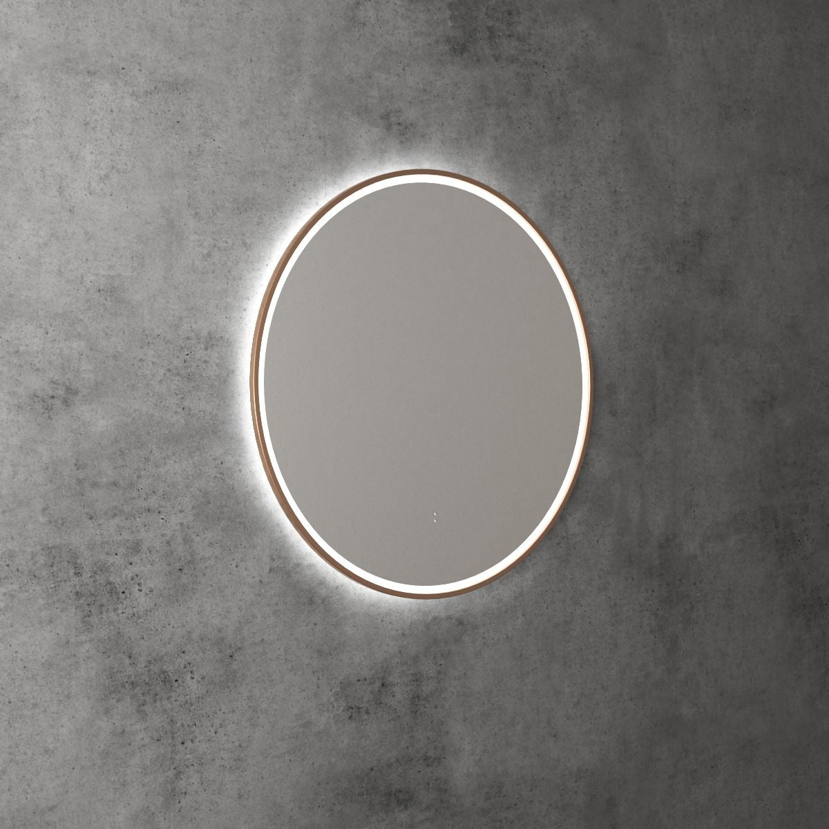 Windsor Round LED Mirror 703x703x36mm - Brushed Nickel