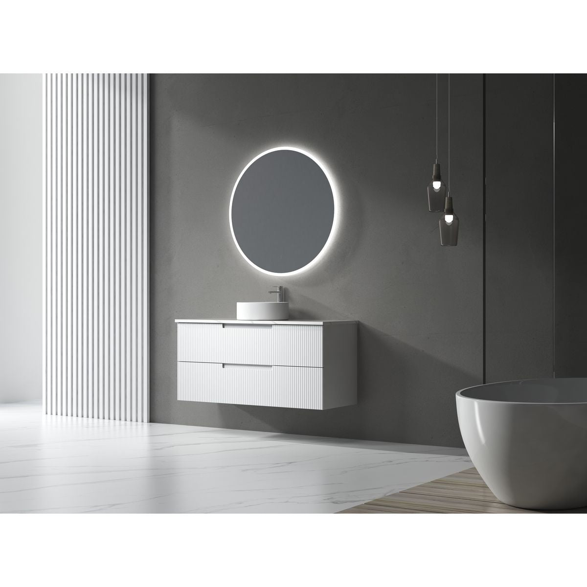 Windsor Round LED Mirror 900x900x30mm - Frameless