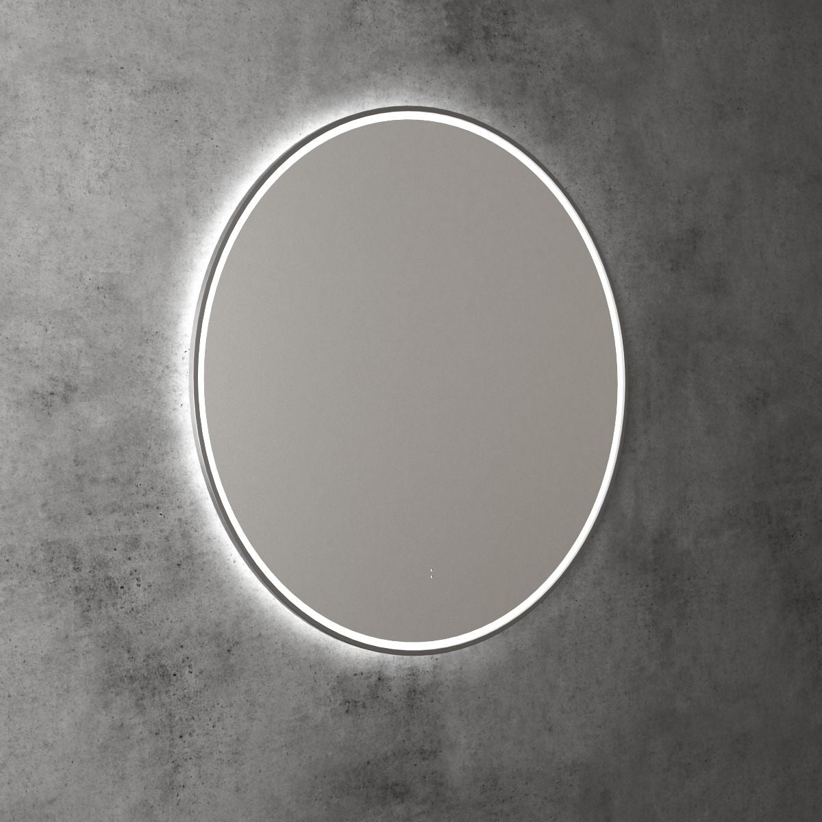 Windsor Round LED Mirror 903x903x36mm - Gun Metal