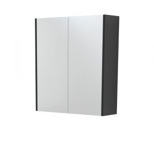 600 Mirror Cabinet with Satin Black Side Panels