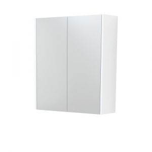 600 Mirror Cabinet with Satin White Side Panels
