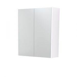 600 Mirror Cabinet with Gloss White Side Panels