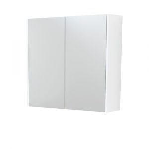 750 Mirror Cabinet with Satin White Side Panels