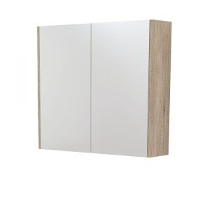 750 Mirror Cabinet with Scandi Oak Side Panels