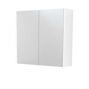 750 Mirror Cabinet with Gloss White Side Panels
